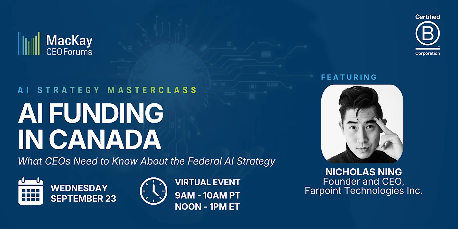 Expert to Discuss the Future of AI Funding in Canada